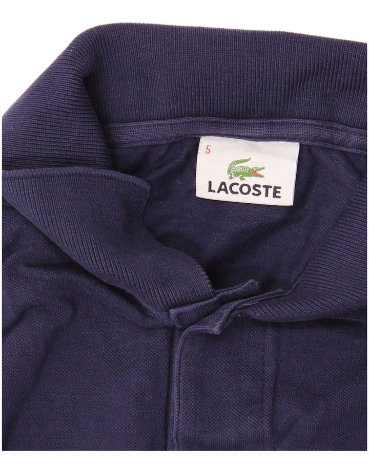 Lacoste Herren-Poloshirt, Größe 5, groß, marineblaue Baumwolle
