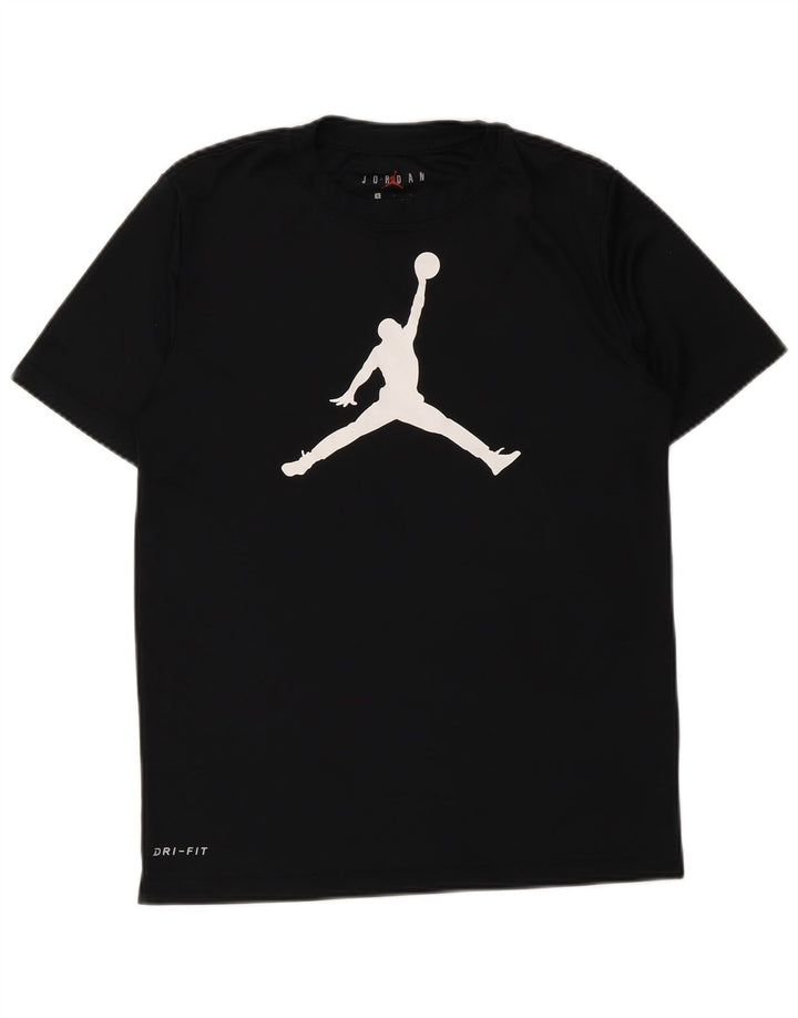 Jordan Boys Dri Fit Graphic T-Shirt Top 12–13 Jahre Large Schwarz Polyester