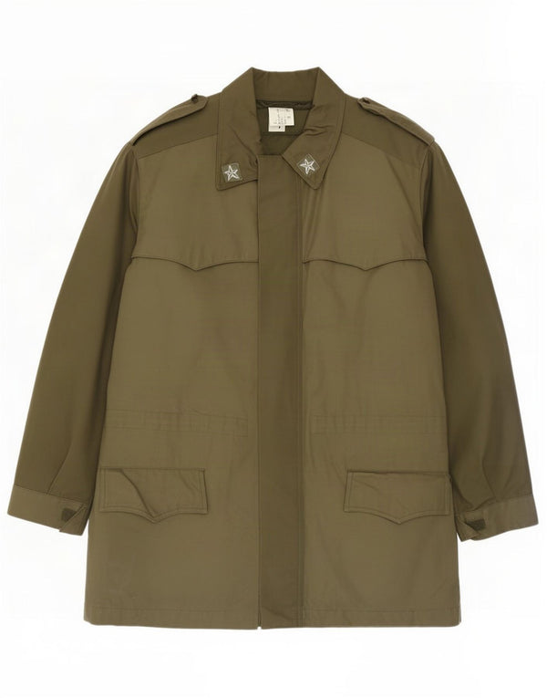 Vintage Mens Military Jacket IT 52 XL Green Cotton