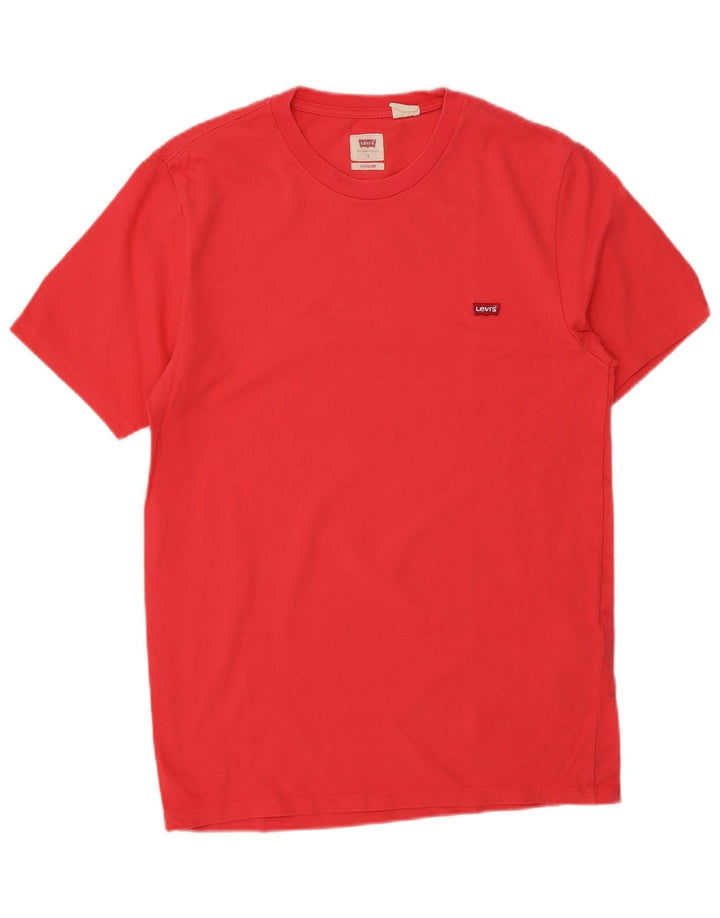 LEVI'S Herren Standard T-Shirt Top Small Rot Baumwolle