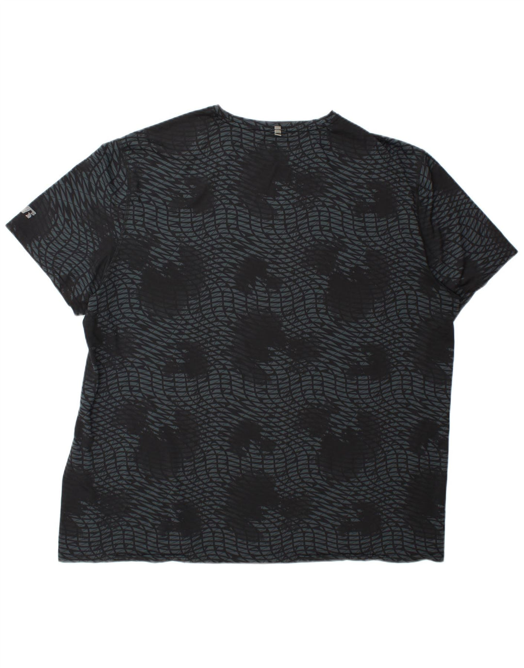 RUSSELL ATHLETIC Herren Dri-Power T-Shirt Top 2XL Grau Geometrisch Polyester