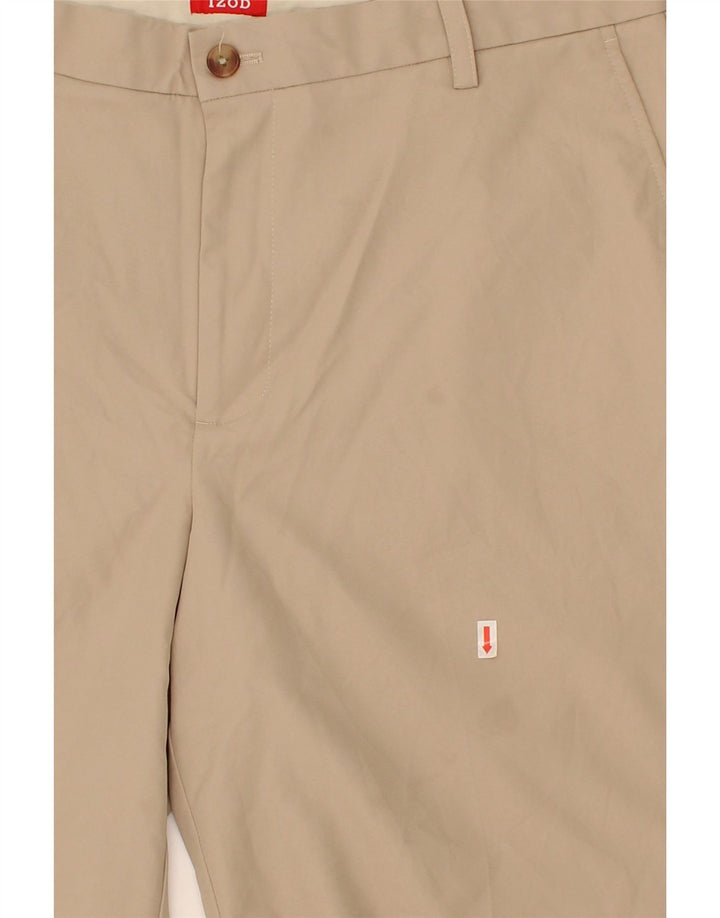 IZOD Mens Chino Shorts W38 XL Beige Polyester Vintage Izod and Second-Hand Izod from Messina Hembry 