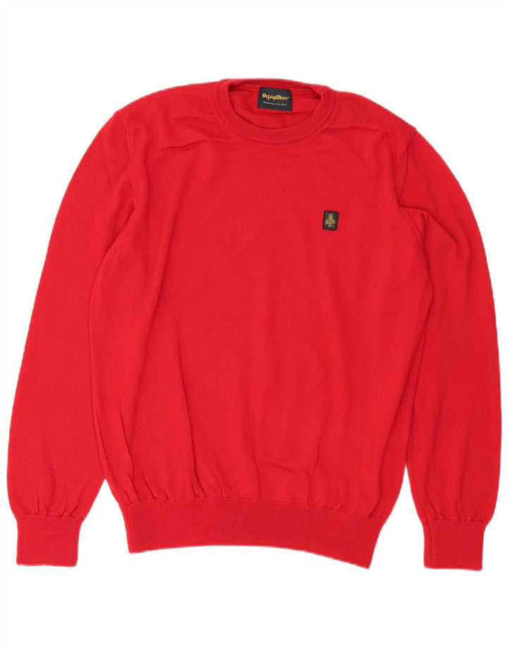 Refrigiwear Herren-Pullover mit Rundhalsausschnitt, XL, rote Wolle