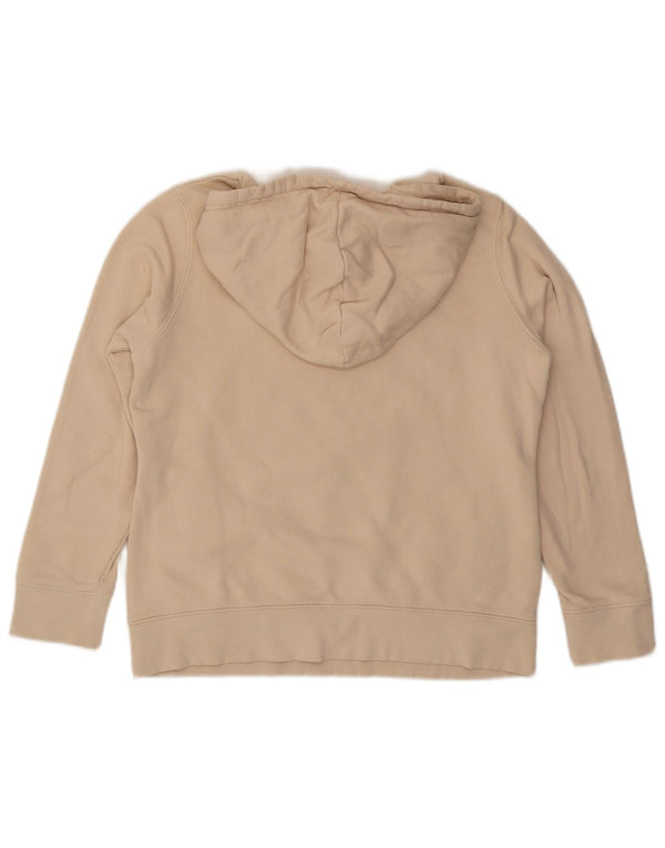 Adidas Damen Graphic Hoodie Pullover UK 8 Small Beige Baumwolle