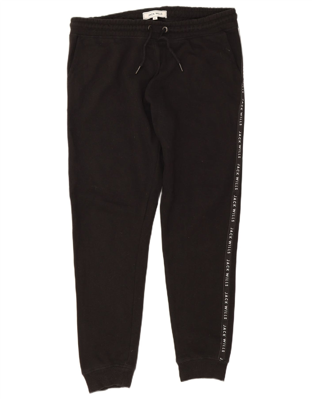 Jack Wills Damen-Trainingsanzughose mit grafischem Muster, Größe M, Schwarz