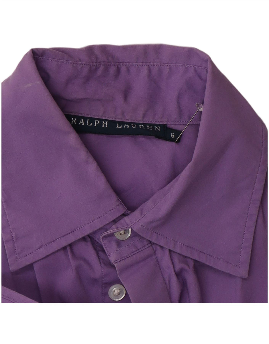 Ralph Lauren Damen Kurzarmhemd US 8 Medium Lila