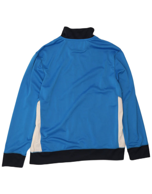Lotto Herren-Trainingsanzug-Oberteil, Jacke, 3XL, blaues Farbblock-Polyester