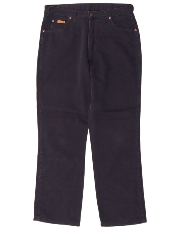 WRANGLER Herren Ohio Straight Freizeithose W34 L30 Marineblaue Baumwolle