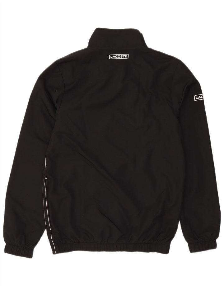 Lacoste Herren-Trainingsanzug, Oberteil, Jacke, Größe 2 XS, schwarz gestreift, Polyester