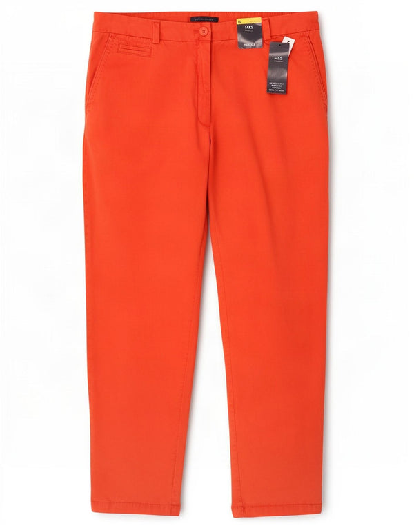 Marks & Spencer Damen Chinohose UK 16 Large W36 L29 Orange
