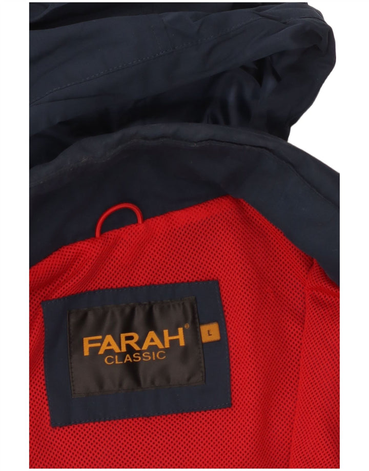 Farah Herren-Regenjacke mit Kapuze, Größe 40, Marineblau