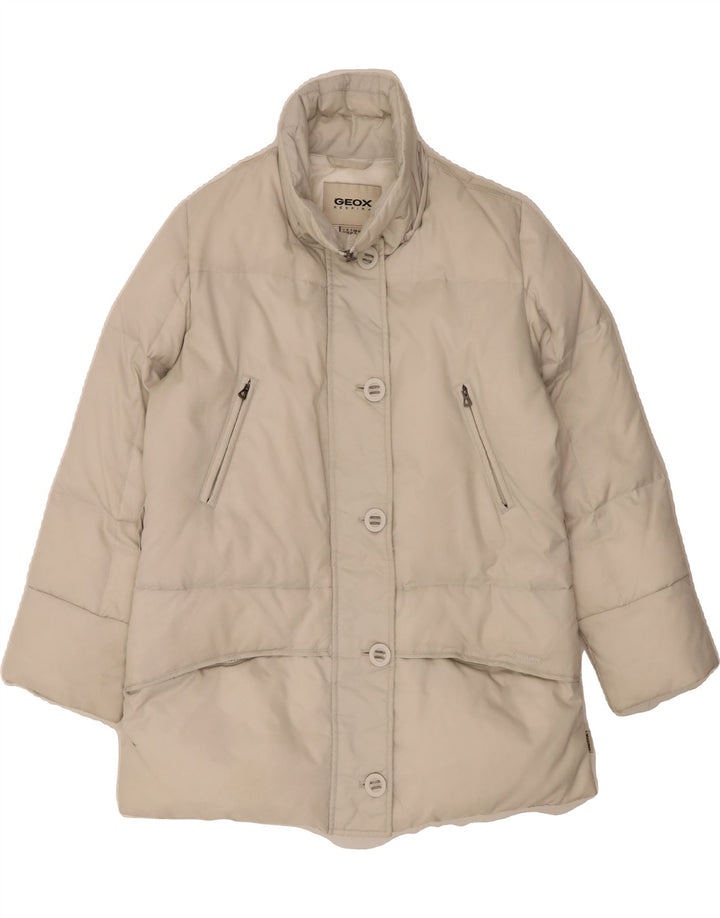GEOX RESPIRA Womens Padded Jacket UK 10 Small  Off White Polyamide Vintage Geox Respira and Second-Hand Geox Respira from Messina Hembry 
