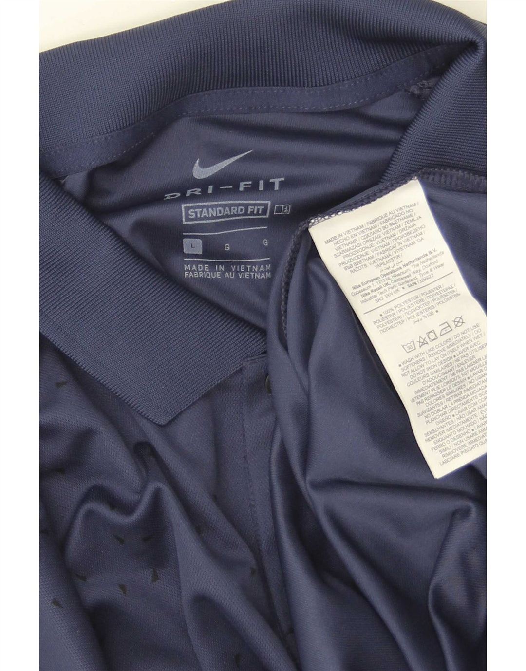 Nike Herren Dri Fit Standard Fit Poloshirt, groß, Marineblau, Polyester