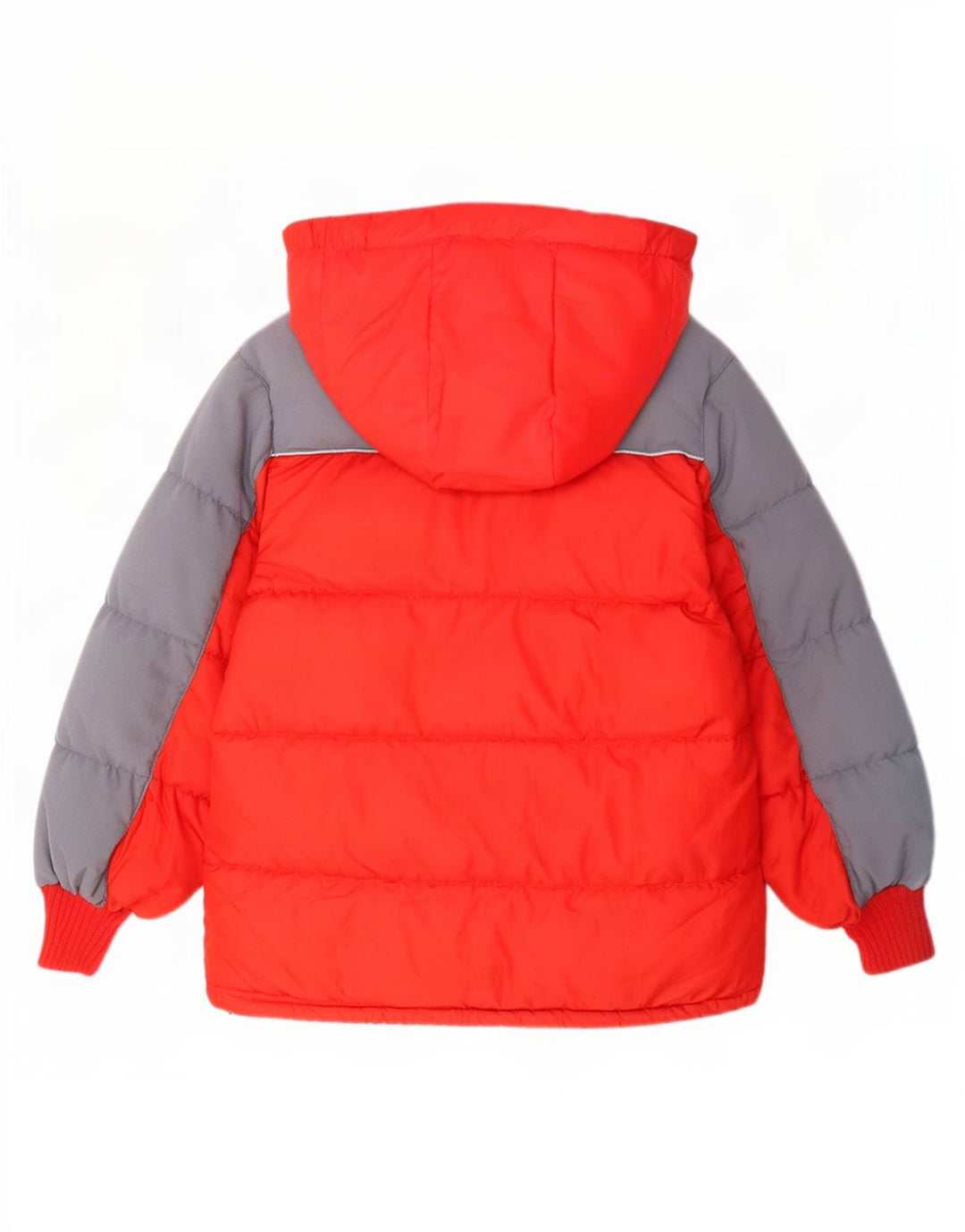 Nike Wattierte Jacke mit Kapuze für Jungen, 7–8 Jahre, XL, rotes Farbblock-Polyester