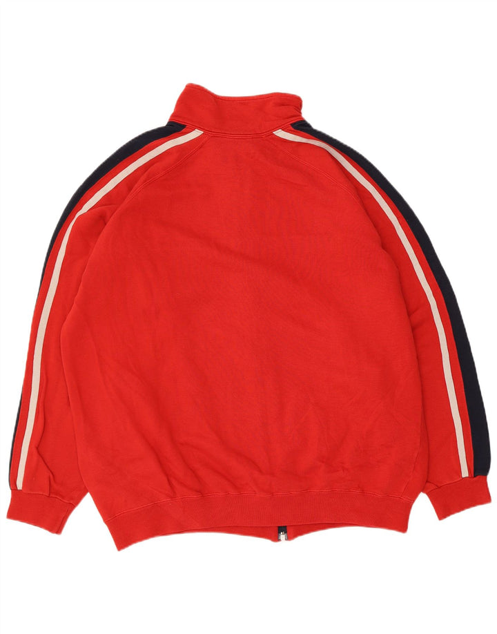 Champion Herren-Trainingsanzug-Oberteil, große rote Colourblock-Baumwolle