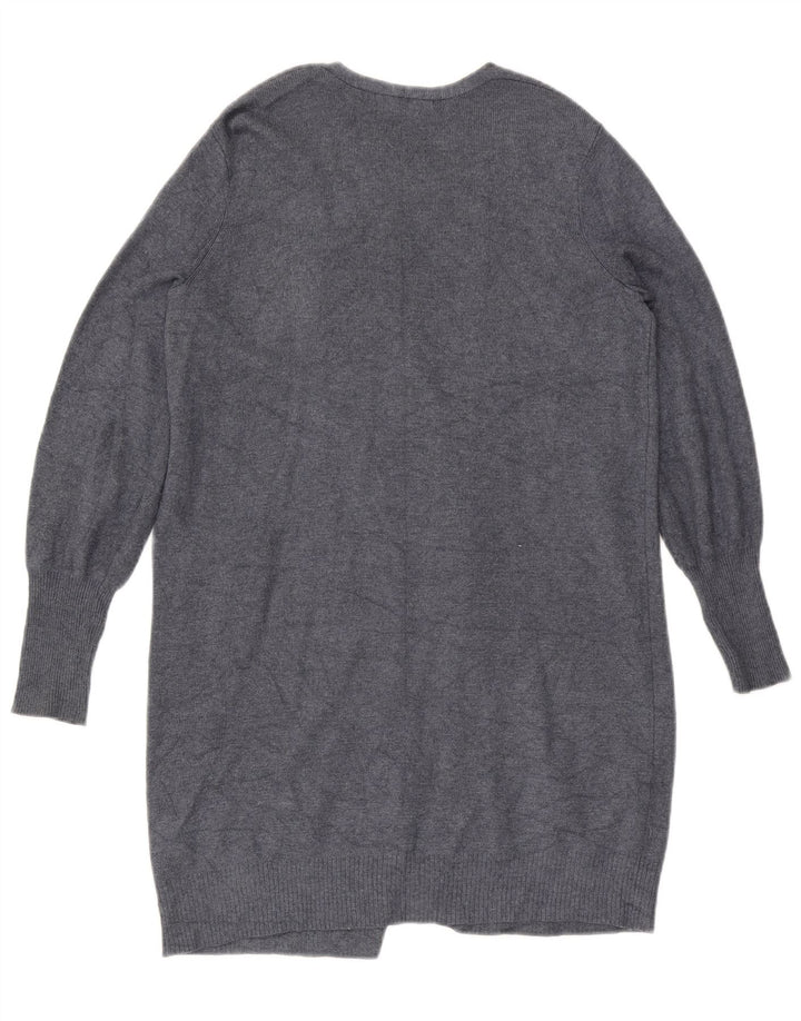 Marks & Spencer Damen Longline Open Cardigan Pullover UK 10 Small Grau
