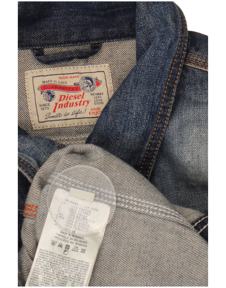 Diesel Herren Jeansjacke UK 42 XL Blaue Baumwolle