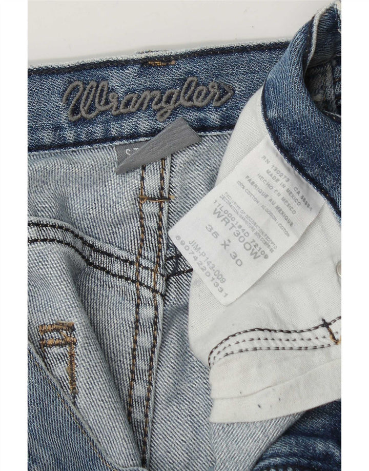 Wrangler Herren Straight Jeans W36 L30 Blaue Baumwolle
