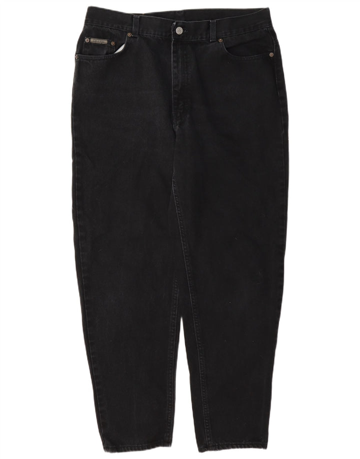 Calvin Klein Herren Tapered Jeans W36 L30 Schwarze Baumwolle