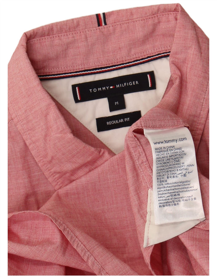 Tommy Hilfiger Herren-Hemd mit normaler Passform, Mittelrosa aus Baumwolle