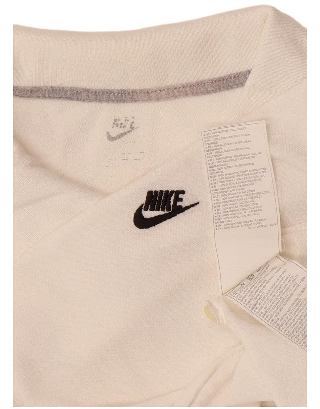 Nike Herren-Poloshirt XL aus weißer Baumwolle
