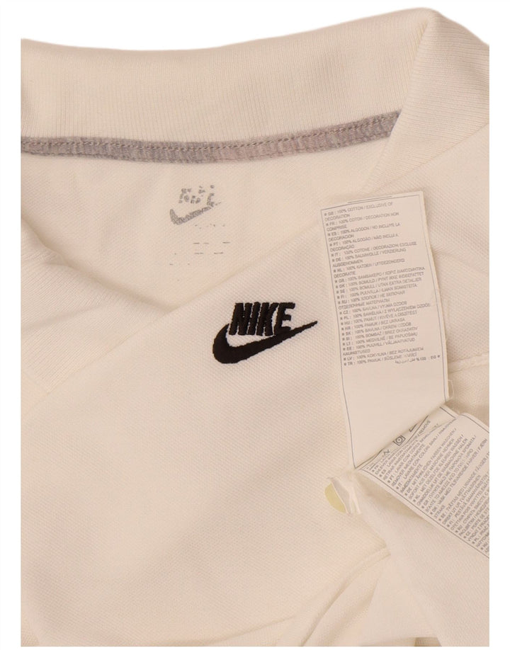 Nike Herren-Poloshirt XL aus weißer Baumwolle