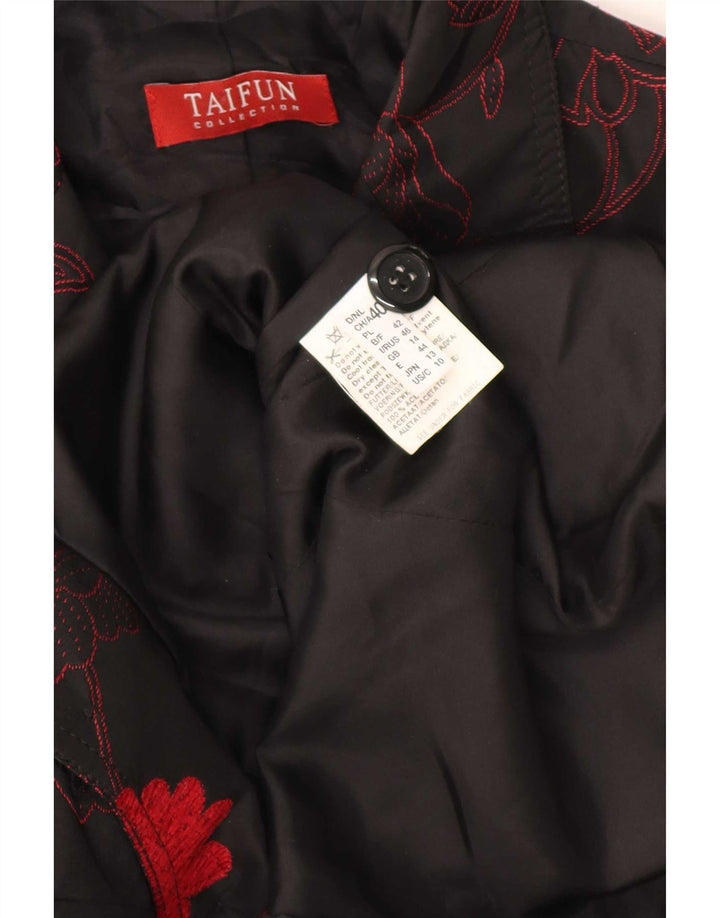 Taifun Damen 3-Knopf-Blazerjacke UK 14 Large Black Floral