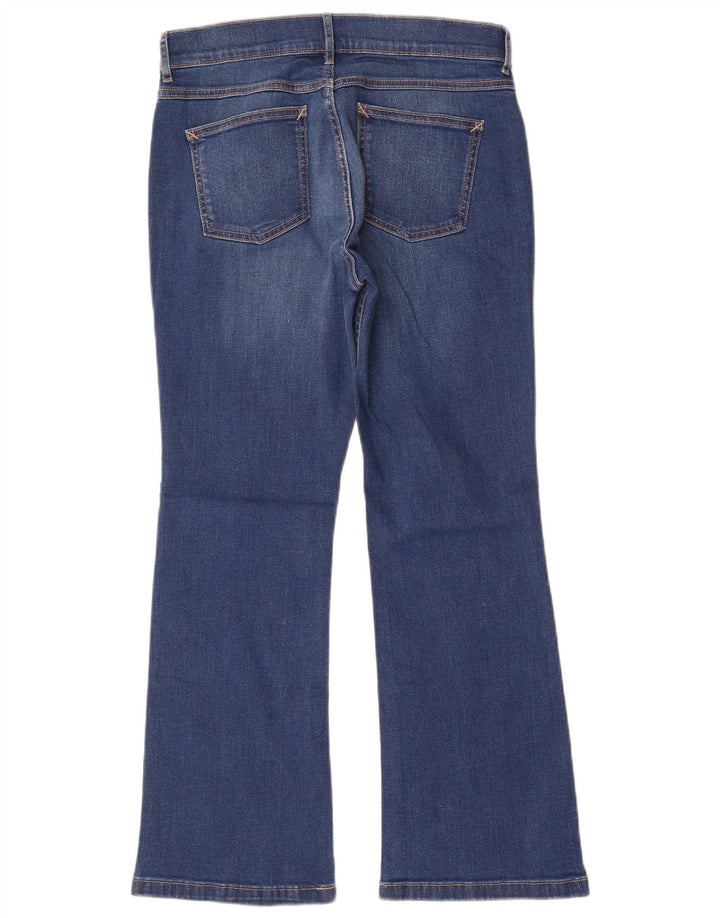 Marks & Spencer Damen Slim Bootcut Jeans UK 12 Medium W30 L28 Blaue Baumwolle