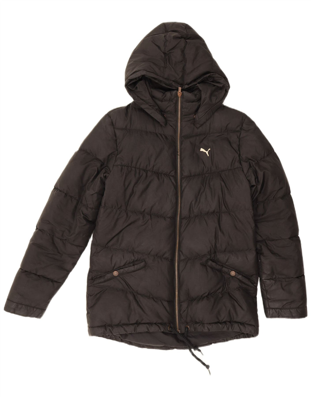 Puma Damen-Kapuzenjacke, wattiert, UK 12, mittelschwarz, Polyester