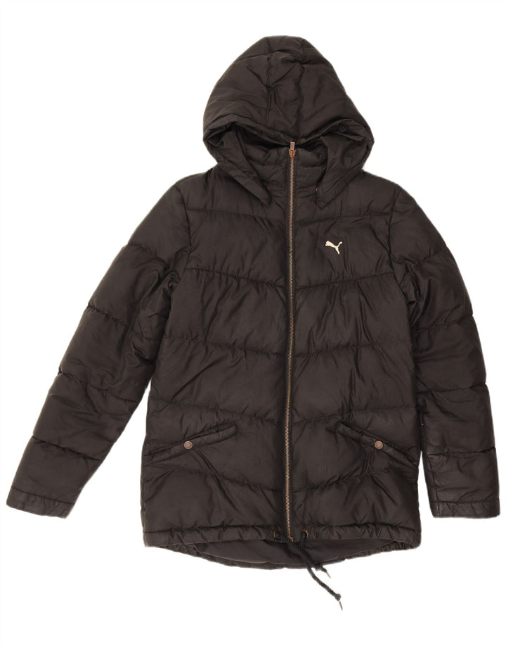 Puma Damen-Kapuzenjacke, wattiert, UK 12, mittelschwarz, Polyester