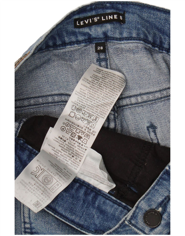 Levi's Damen Line 8 Jeansshorts W28 mittelblaue Baumwolle