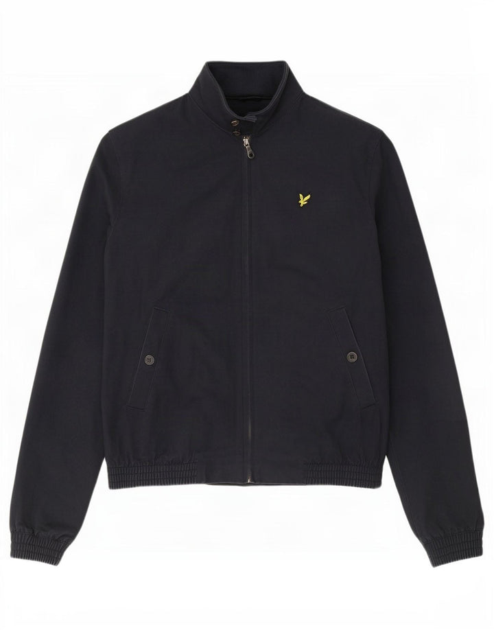 Lyle & Scott Herren Bomberjacke UK 40 Large Marineblau Baumwolle