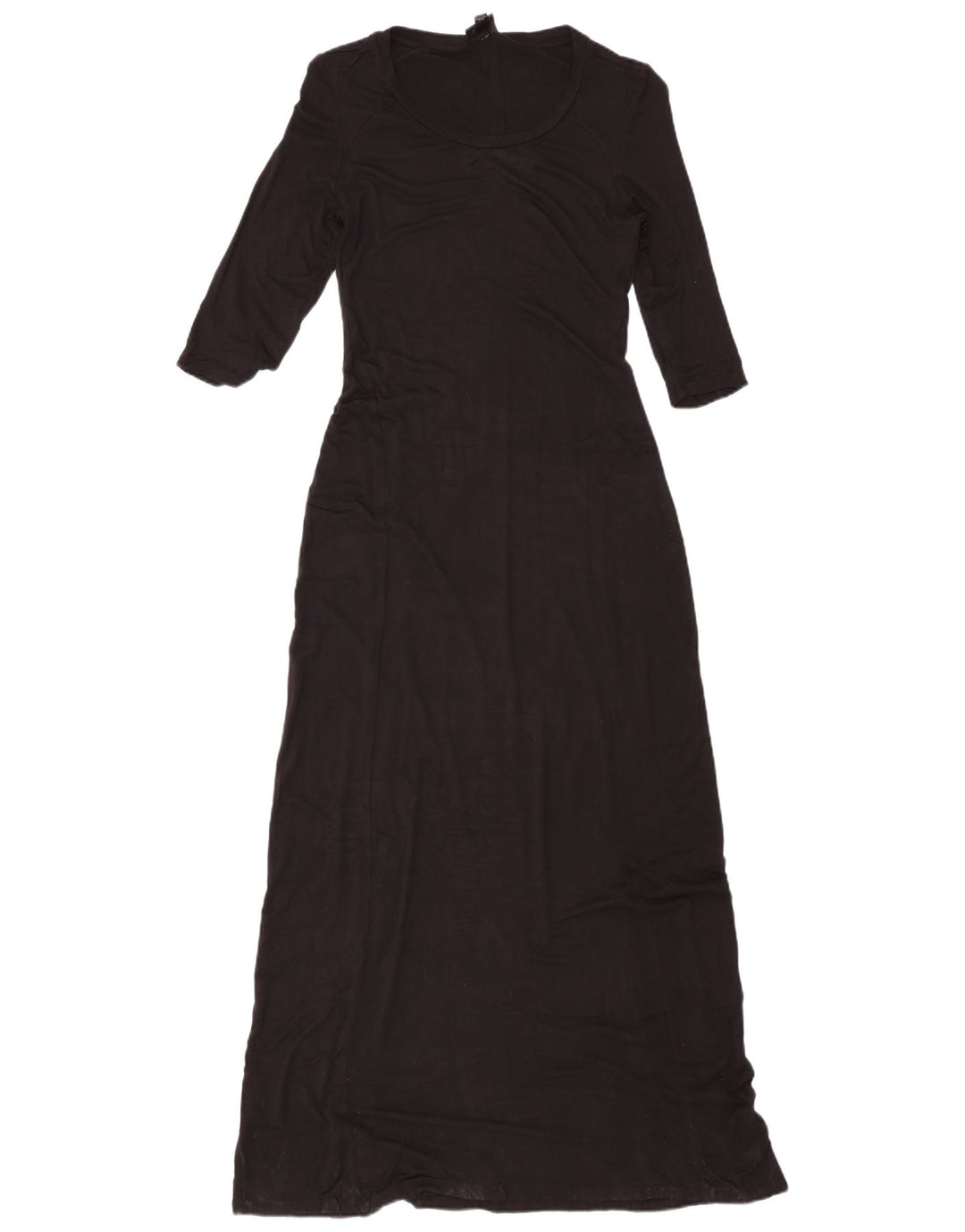 MOSSIMO Damen Maxikleid mit 3/4-Ärmeln, UK 6, XS, Schwarz, Viskose