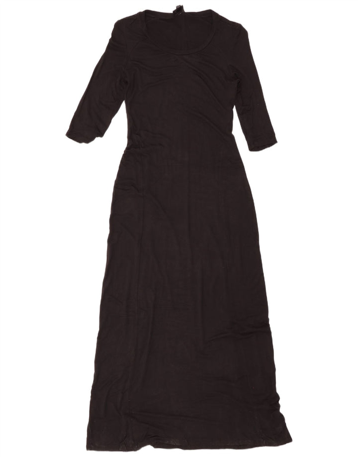 MOSSIMO Damen Maxikleid mit 3/4-Ärmeln, UK 6, XS, Schwarz, Viskose