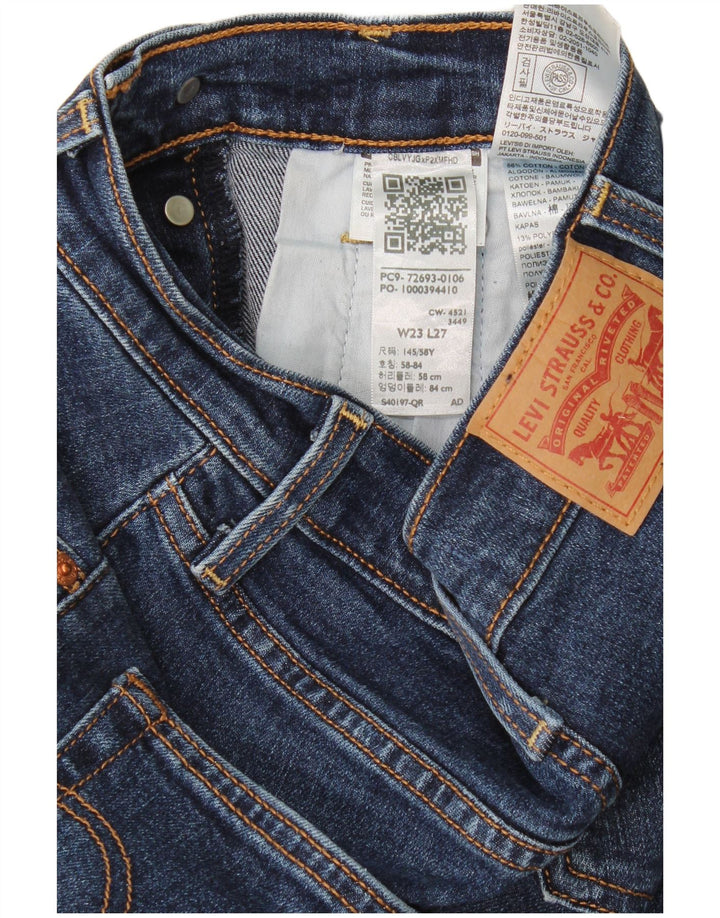 Levi's Damen Ribcage Straight Jeans W23 L27 Blaue Baumwolle