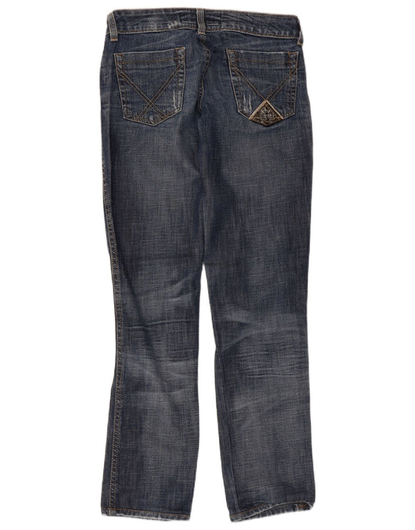 Roy Rogers Damen Distressed Straight Jeans IT 42 Medium W28 L30 Blau