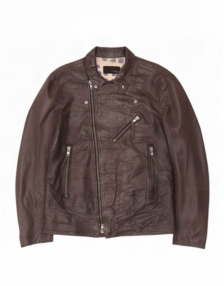 Vintage Herren Lederjacke UK 38 Mittelbraun