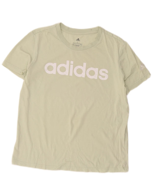 Adidas Damen Graphic T-Shirt Top UK 16/18 Large Grün