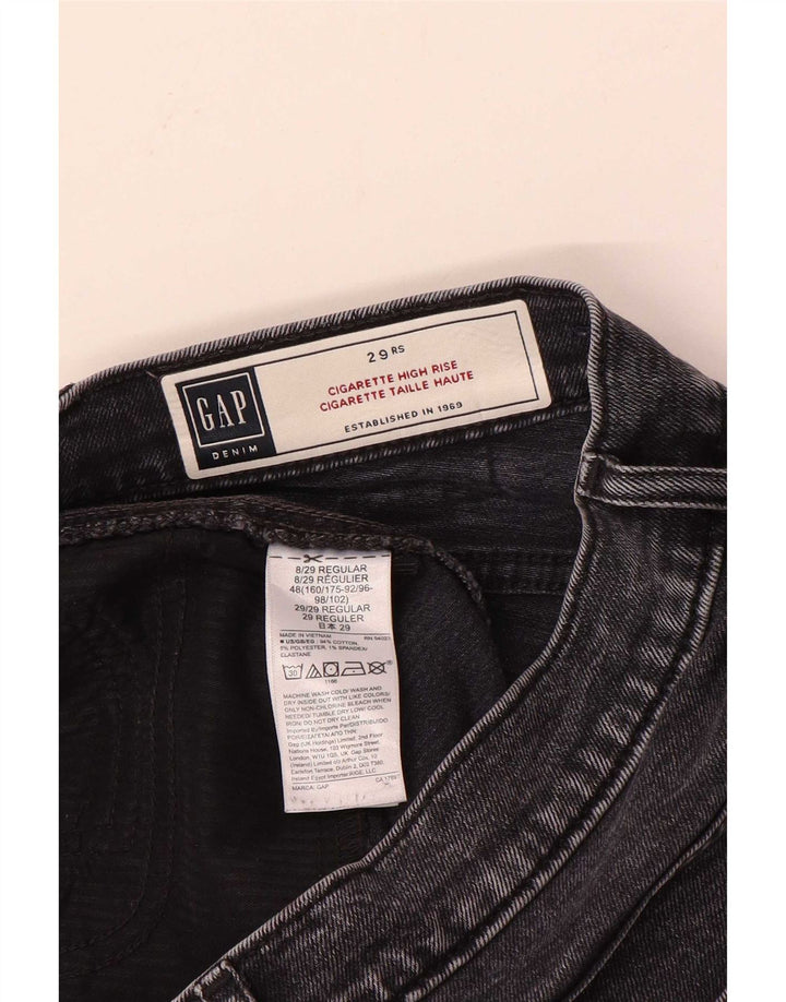 Gap Damen Cigarette High Rise Slim Jeans W29 L27 Graue Baumwolle