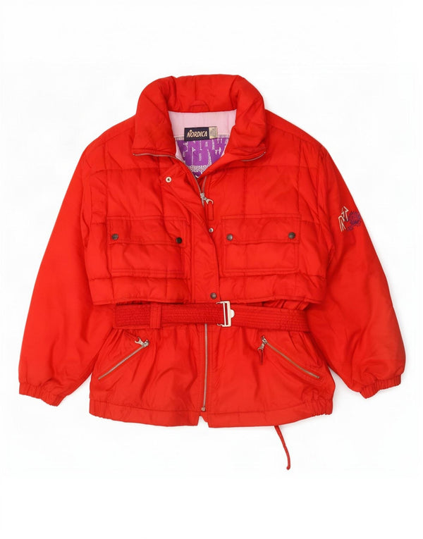 Nordica Damen-Skijacke mit Kapuze, übergroß, IT 44, mittelrot, Polyester