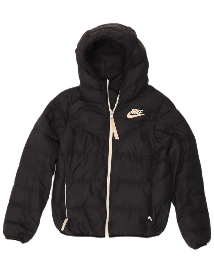 Nike Damen Übergroße, wendbare, wattierte Jacke mit Kapuze, UK 6, XS, Schwarz