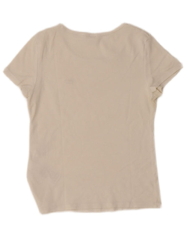 Levi's Damen T-Shirt Top UK 12 Mittelweiße Baumwolle