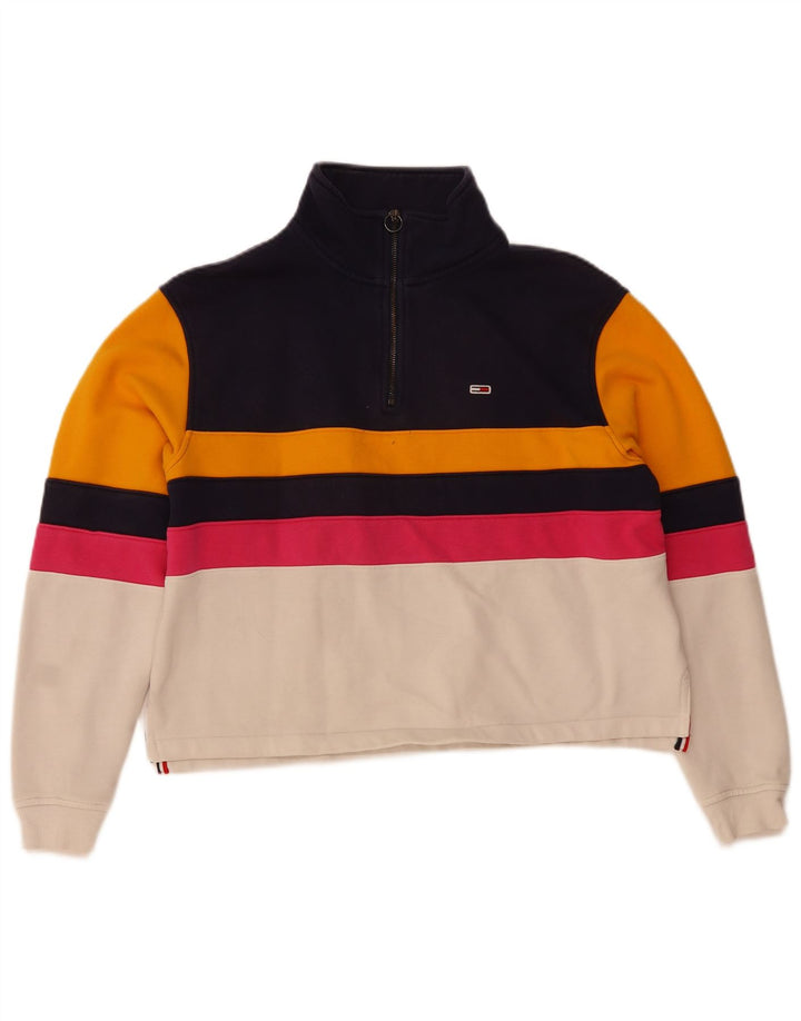 Tommy Hilfiger Damen Crop Sweatshirt Pullover UK 18 XL Mehrfarbig