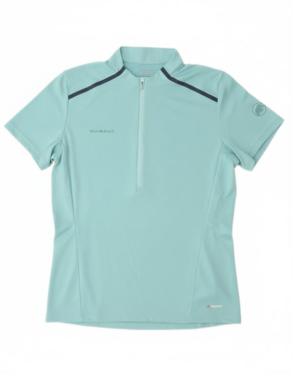 Mammut Herren Polartec Zip Neck T-Shirt Top Large Blau Polyester