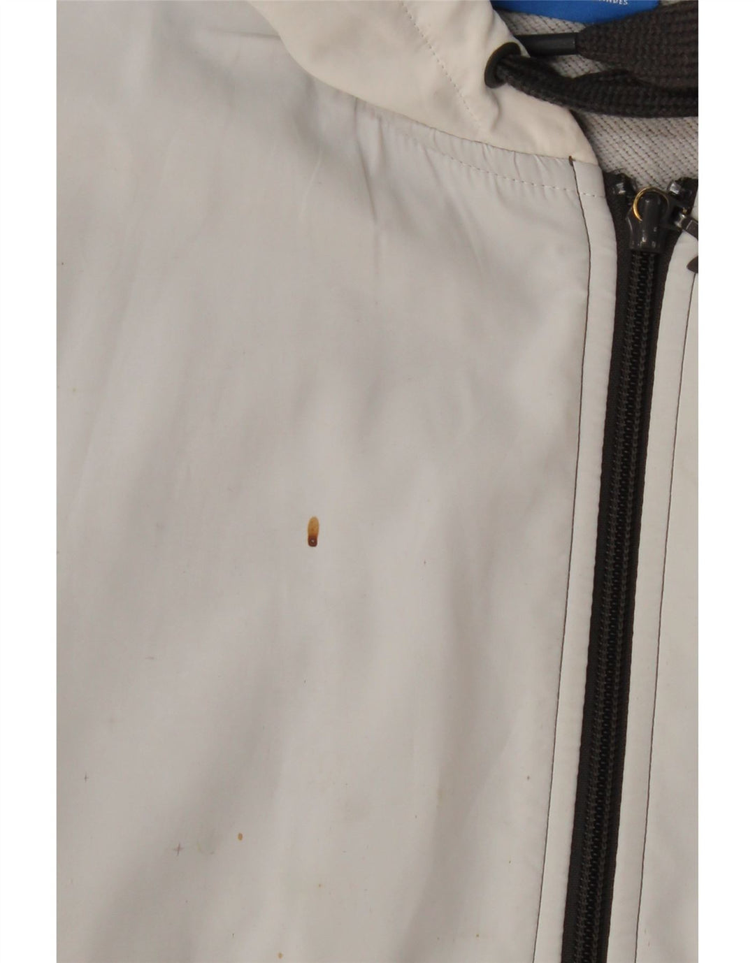 ADIDAS Herren ärmelloser Kapuzenpullover mit Reißverschluss, großes graues Farbblock-Polyester