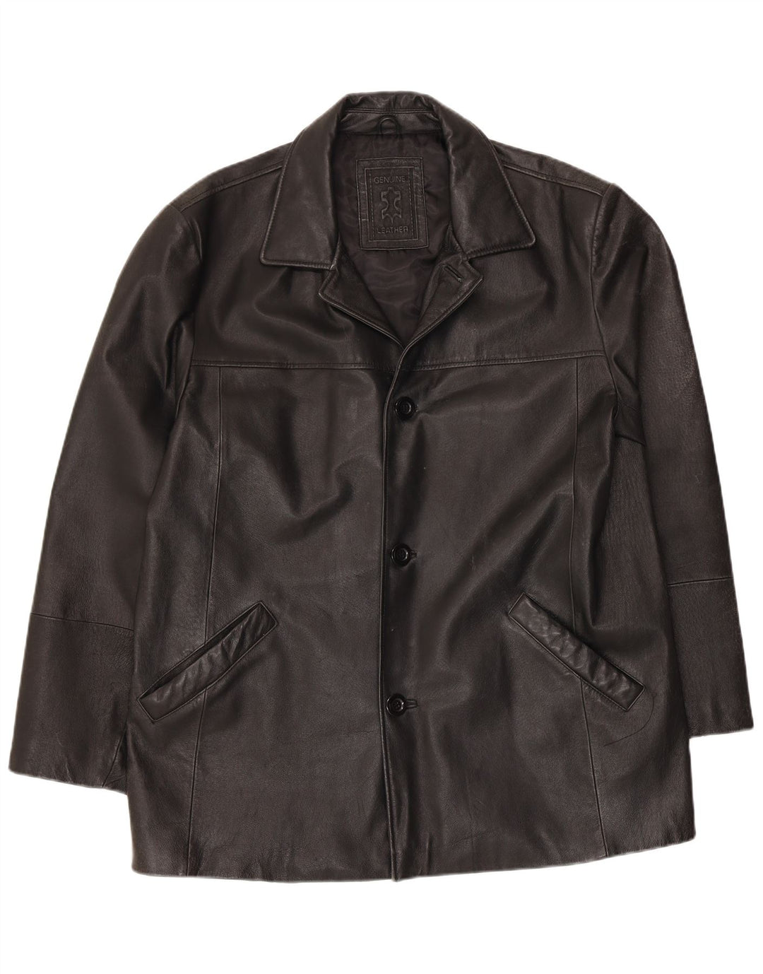 Vintage Herren Lederjacke UK 40 Großes schwarzes Leder