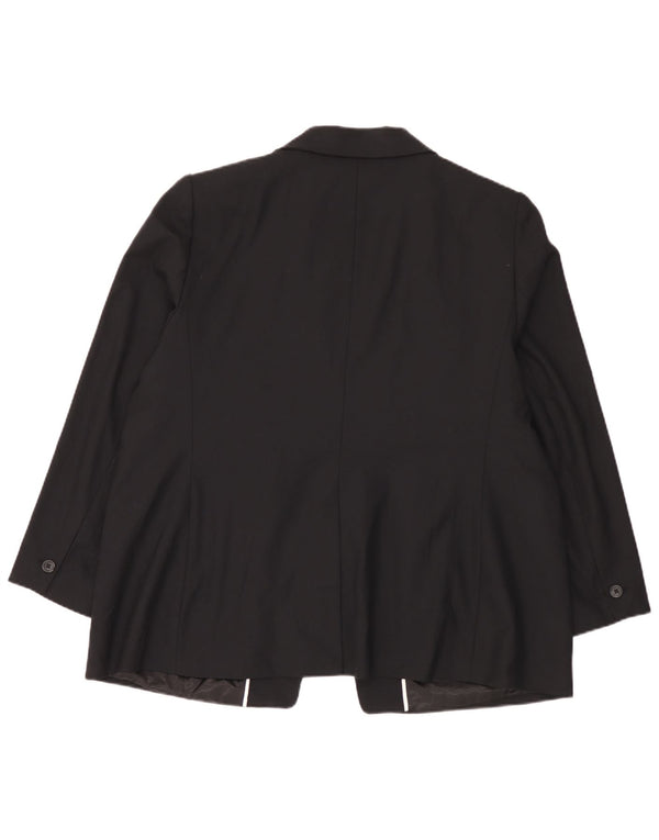 Marks & Spencer Damen Autograph 1-Knopf-Blazerjacke UK 18 XL Schwarz