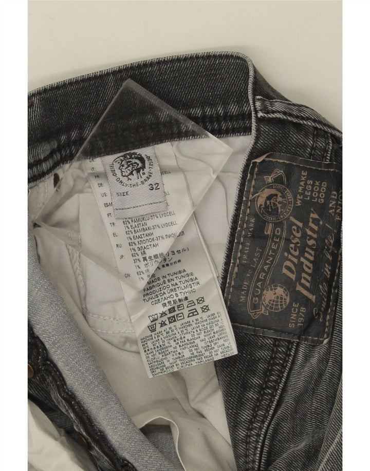 Diesel Herren Slim Jeans W32 L32 Graue Baumwolle