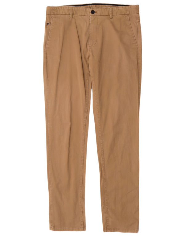 Zara Slim Chino-Hose für Herren, EU 44, Größe L, W34, L33, Beige, Baumwolle