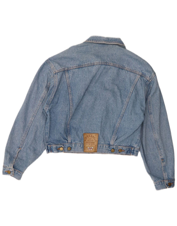 Wild Damen Jeansjacke UK 14 Mittelblaue Baumwolle